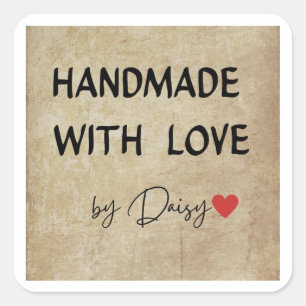 Handmade With Love by Daisy Sticker – Cute Small B