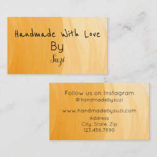 Handmade With Love By Name Terracotta  Business Card