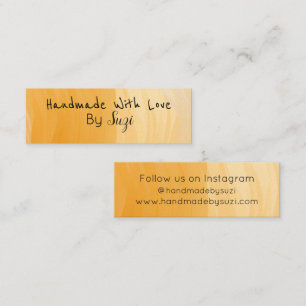Handmade With Love By Name Terracotta Mini Business Card