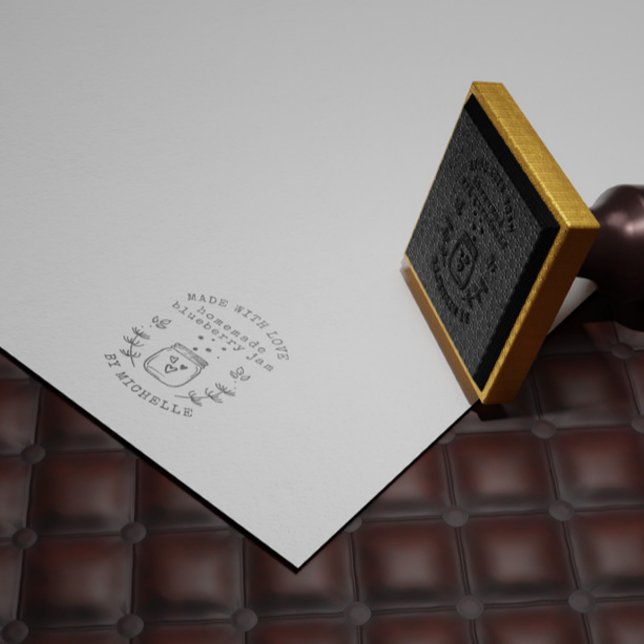 Handmade With Love Canning Jam  Rubber Stamp (Creator Uploaded)