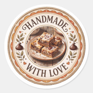 Handmade with Love Chocolate Coconut Magic Bars Classic Round Sticker