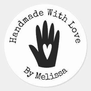 Handmade with love Classic Round Sticker