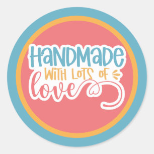 Handmade with love classic round sticker