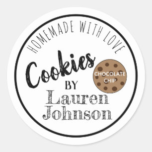 Handmade With Love Cookies Sticker Food Label