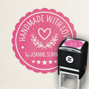 Handmade With Love - Craft Seller Maker's Mark - Self-inking Stamp