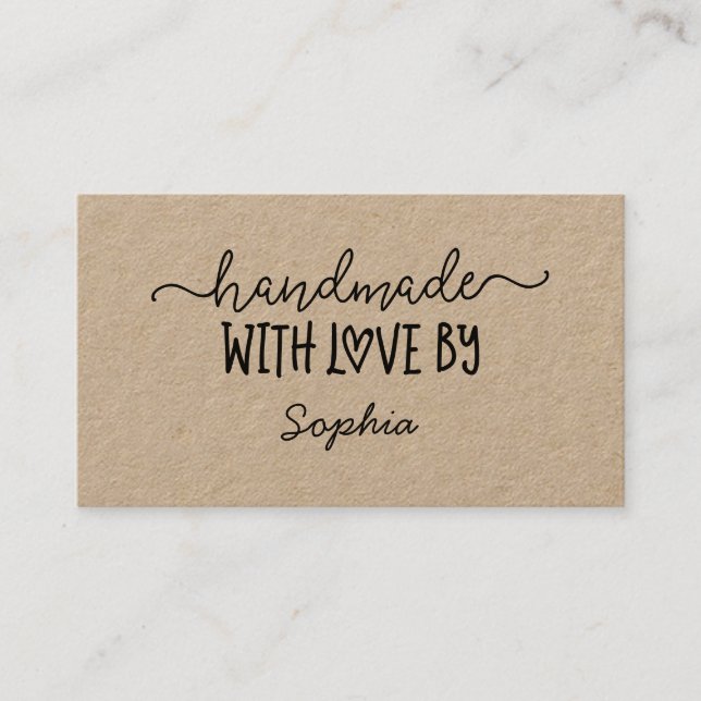 Handmade With Love Custom Card for Makers Kraft (Front)