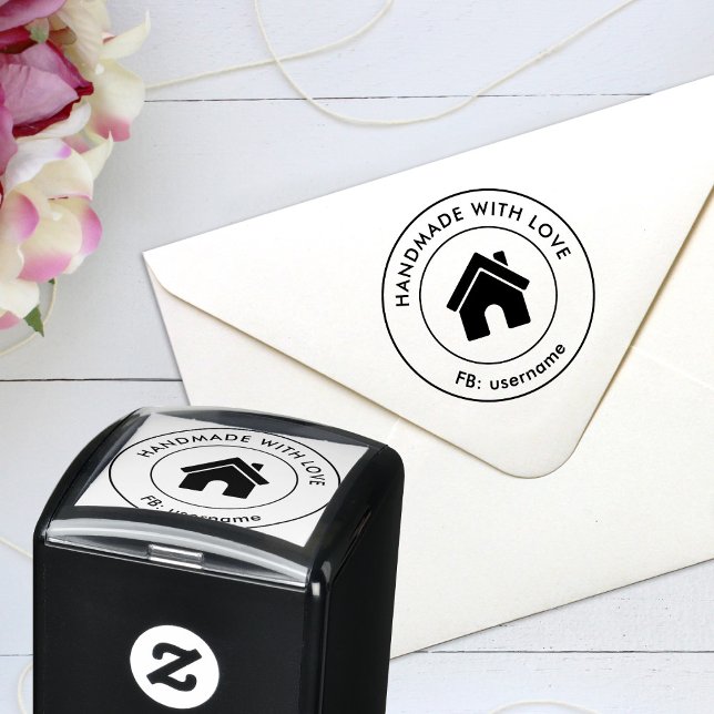  Handmade With Love Custom Logo Text Self-inking Stamp (Creator Uploaded)