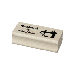 Handmade with Love Custom Name Rubber Stamp