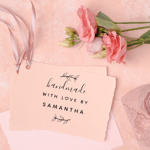 Handmade With Love Custom Product Packaging Rubber Stamp