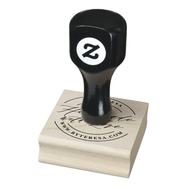 Handmade with Love Custom Rubber Stamp (Stamp)