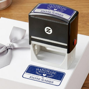 Handmade With Love Custom Small Business Packaging Self-inking Stamp