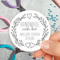 Handmade with Love Doodle Botanical Wreath