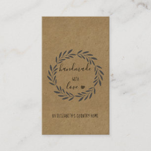 Handmade with Love Etsy Home Crafter Craft Show Business Card