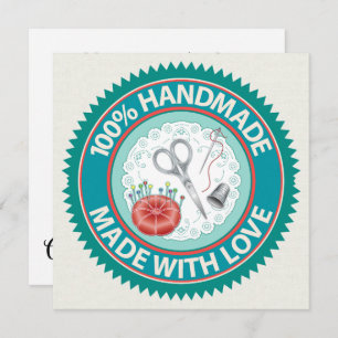 Handmade With Love Flat Card