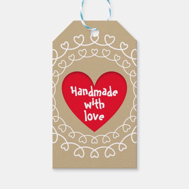 Handmade with love gift tags (Front)