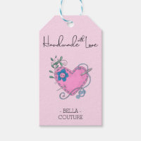 Handmade with Love Hand Sewn Country Heart Pink