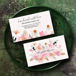 Handmade with Love Home Crafter Business Card