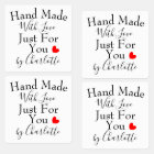 Handmade With Love Just For You Personalised