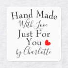 Handmade With Love Just For You Personalised