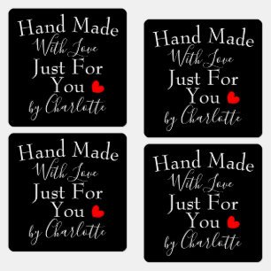 Handmade With Love Just For You Personalised Label