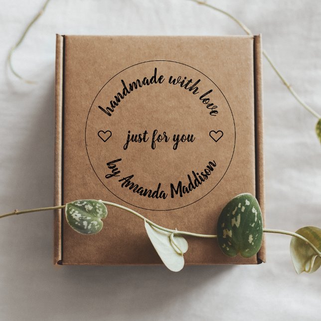 Handmade with Love | Modern  Heart Maker Name Self-inking Stamp (Creator Uploaded)