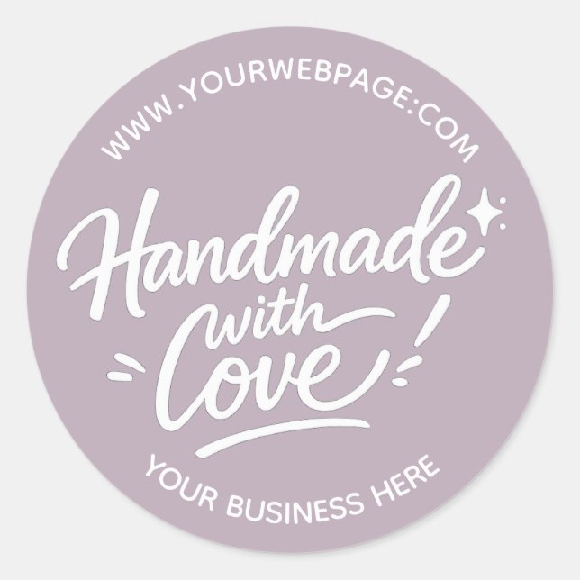 Handmade With Love Packaging Sticker (Front)