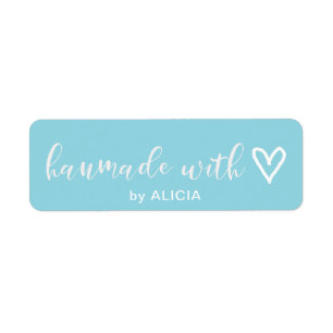 Handmade with Love Pastel Monogram Label