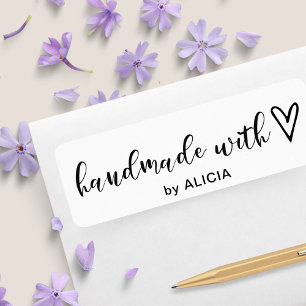Handmade with Love   Pastel Monogram Label