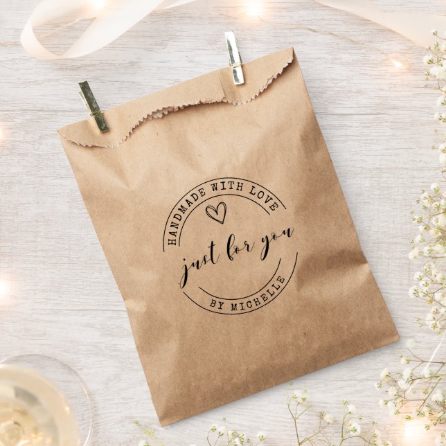 Handmade With Love | Personalised Favour Bags (Clipped)