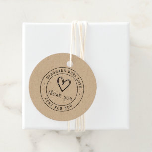 Handmade With Love Personalised Products Tags