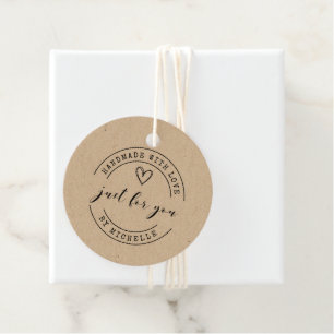 Handmade With Love Personalised Products Tags