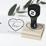 Handmade with love personalized heart typography rubber stamp<br><div class="desc">Handmade with love custom personalized typography and heart style stamp from Ricaso - ideal for crafters / crafting - ideal for both personal and business</div>
