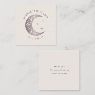 Handmade With Love Pink Moon Thank You Card