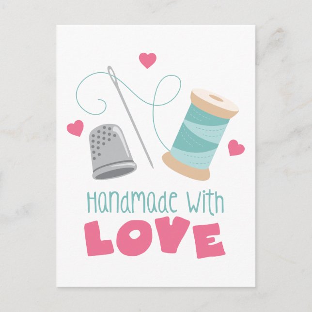 Handmade with Love Postcard (Front)