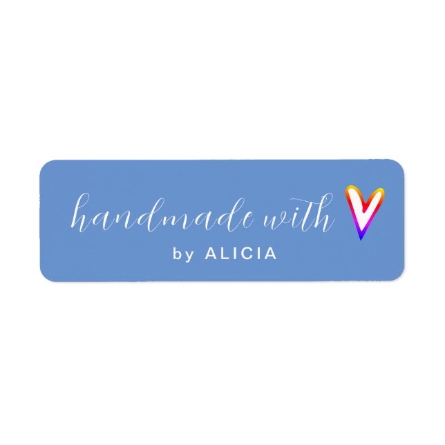 Handmade with Love  product Pastel Monogram Label (Front)