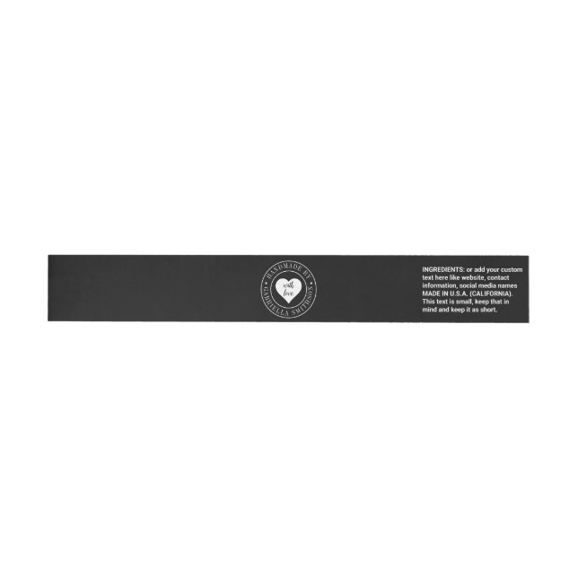 Handmade with Love Product Wrap Around Label (Individual)