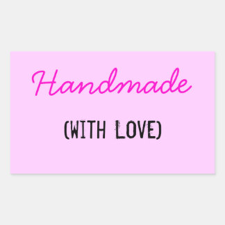 Handmade With Love Rectangular Sticker