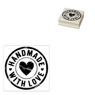 Handmade With Love Rubber Stamp