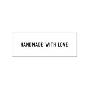 'Handmade with love' rubber stamp