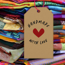 Handmade With Love Rustic Artisan Hang Tags