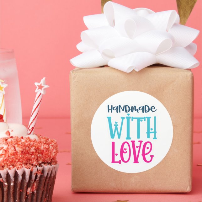 Handmade With Love - Small Business Sticker (Party)