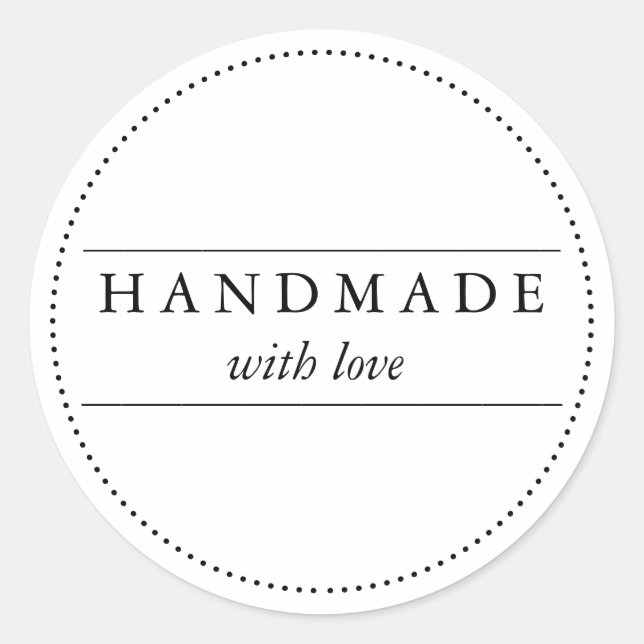 Handmade With Love Sticker (Front)