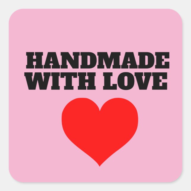 HANDMADE WITH LOVE STICKERS (Front)