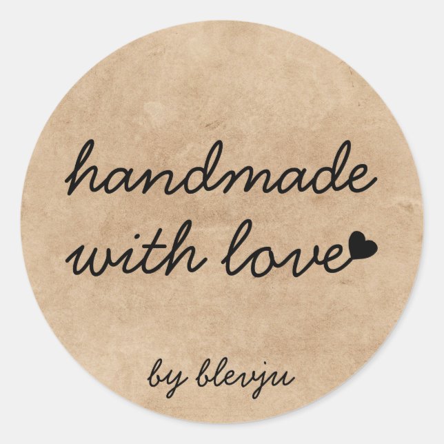 Handmade with love - stickers (Front)