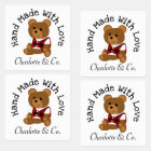 Handmade With Love Teddy Bear Cute Personalised