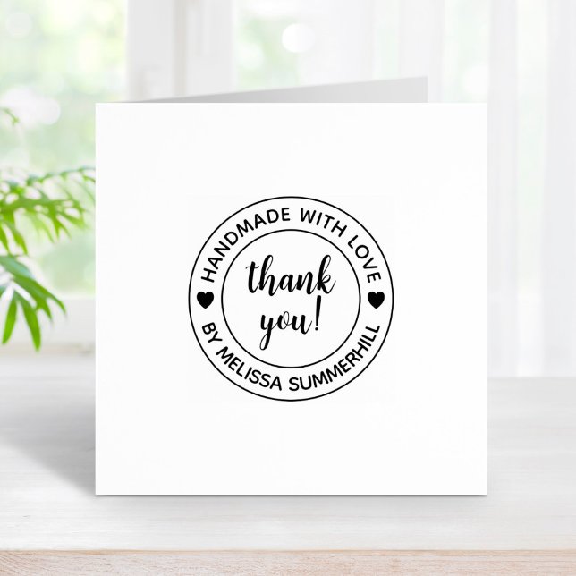 Handmade with Love Thank You 1x1 Rubber Stamp (Creator Uploaded)