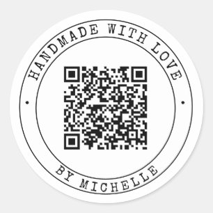 Handmade With Love thank you Sticker