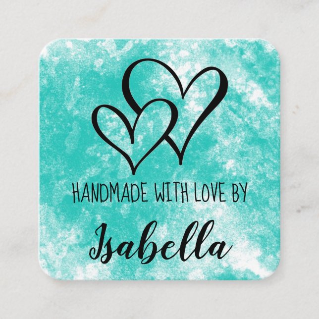 Handmade With Love Watercolor Card (Front)