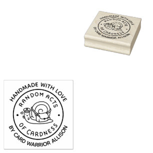 Handmade With Love Wood Art Stamp