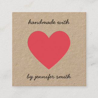 Handmade with Red Heart Earring Studs Display Card